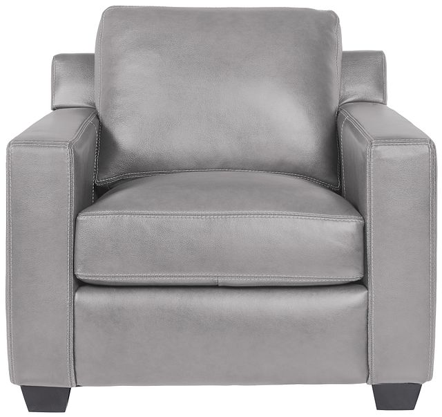 Carson Gray Leather Chair (1)