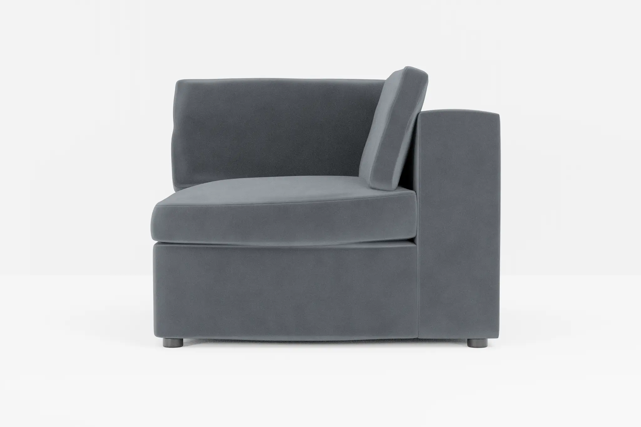 Destin Joya Gray Velvet Corner Chair Destin Joya Gray Velvet Corner Chair