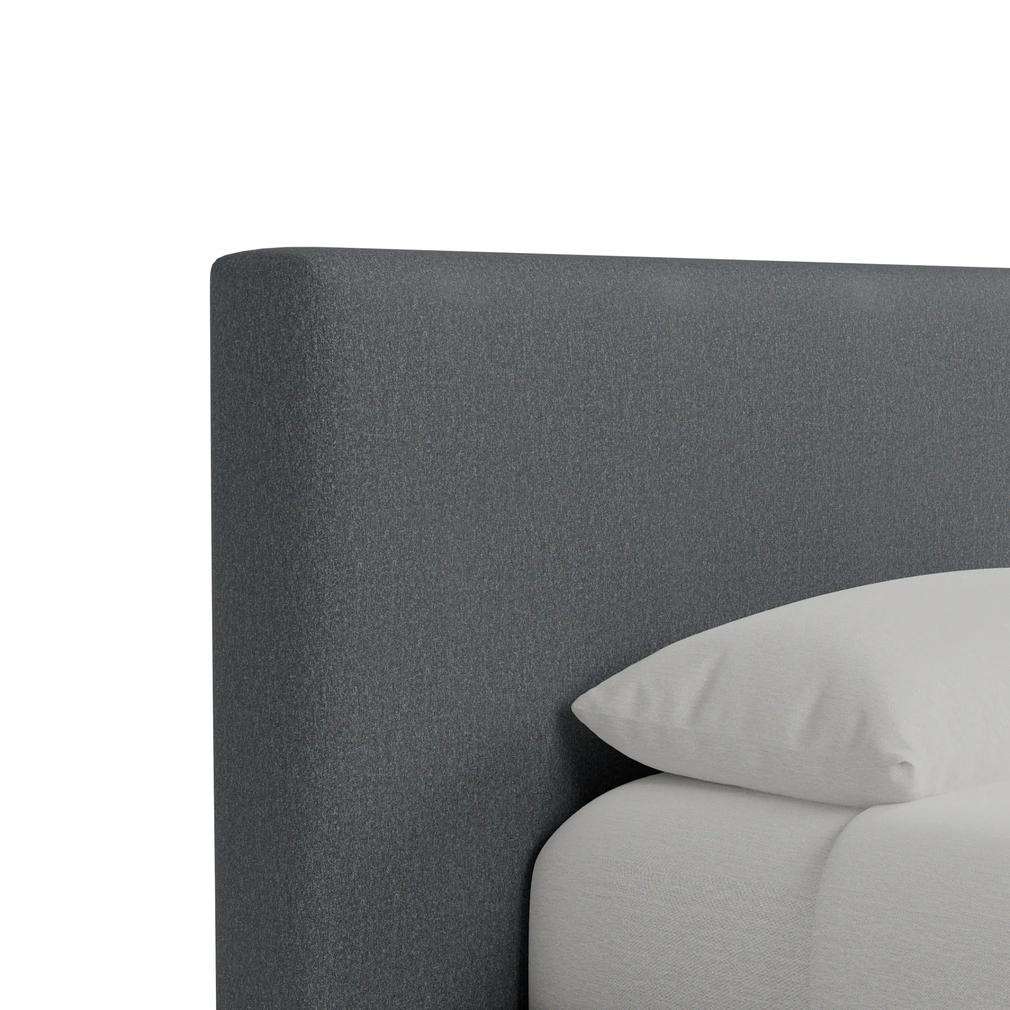 Grayton Delray Dark Gray 44" Upholstered Platform Bed Grayton Delray Dark Gray 44" Upholstered Platform Bed