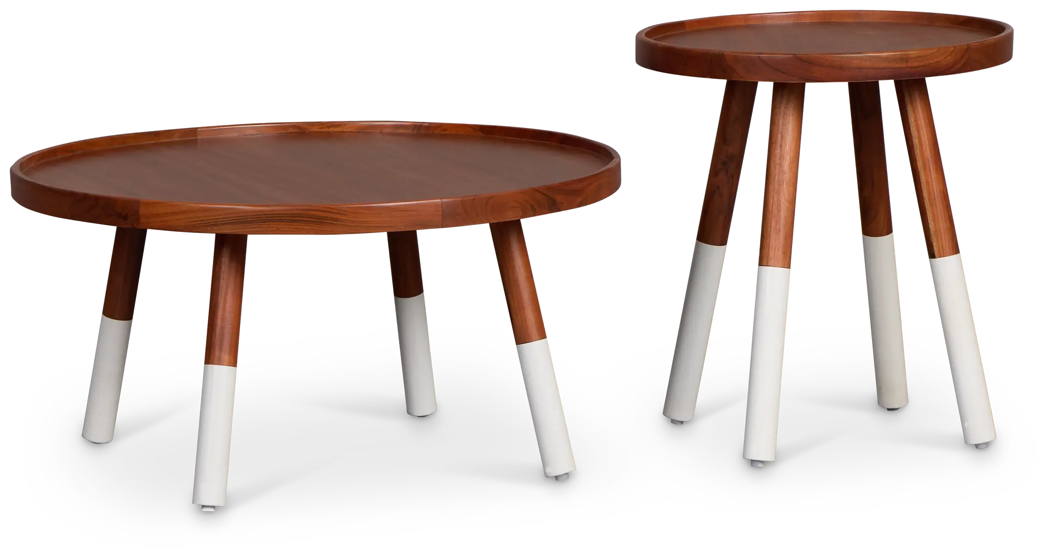 Daisy Mid Tone Set Of 2 Nesting Coffee Table Daisy Mid Tone Set Of 2 Nesting Coffee Table
