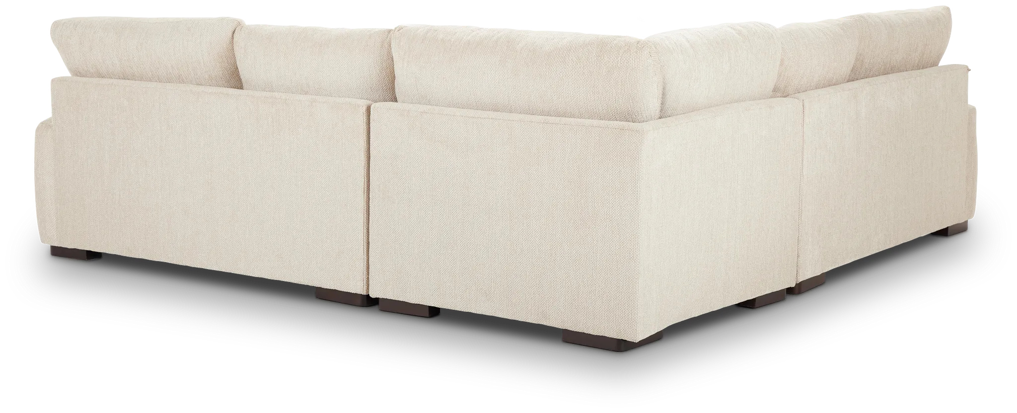 Alpha Beige Fabric Small Two-arm Sectional