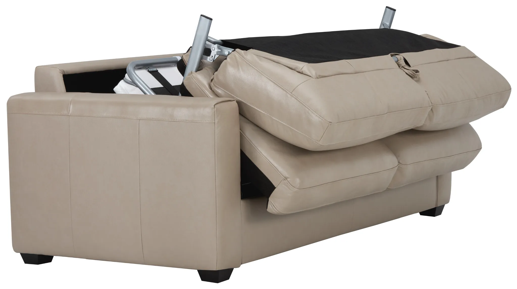 Lane Taupe Lthr/vinyl Memory Foam Sleeper