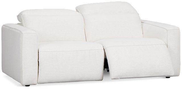Ryland White Fabric Power Reclining Sofa