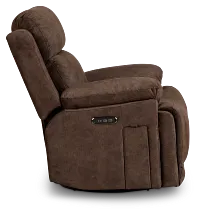 Benson Brown Micro Power Swivel Glider Recliner