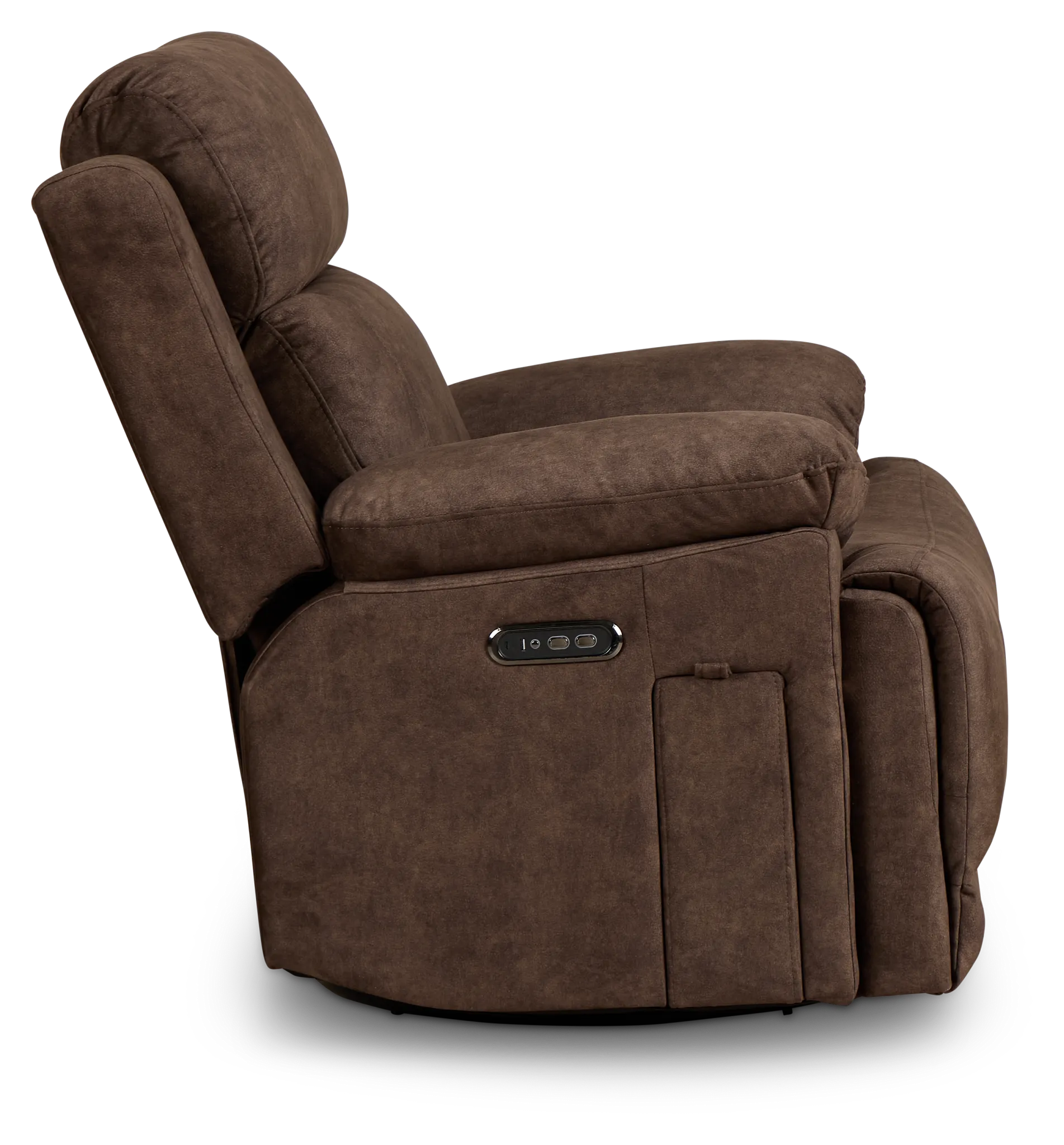 Benson Brown Micro Power Swivel Glider Recliner