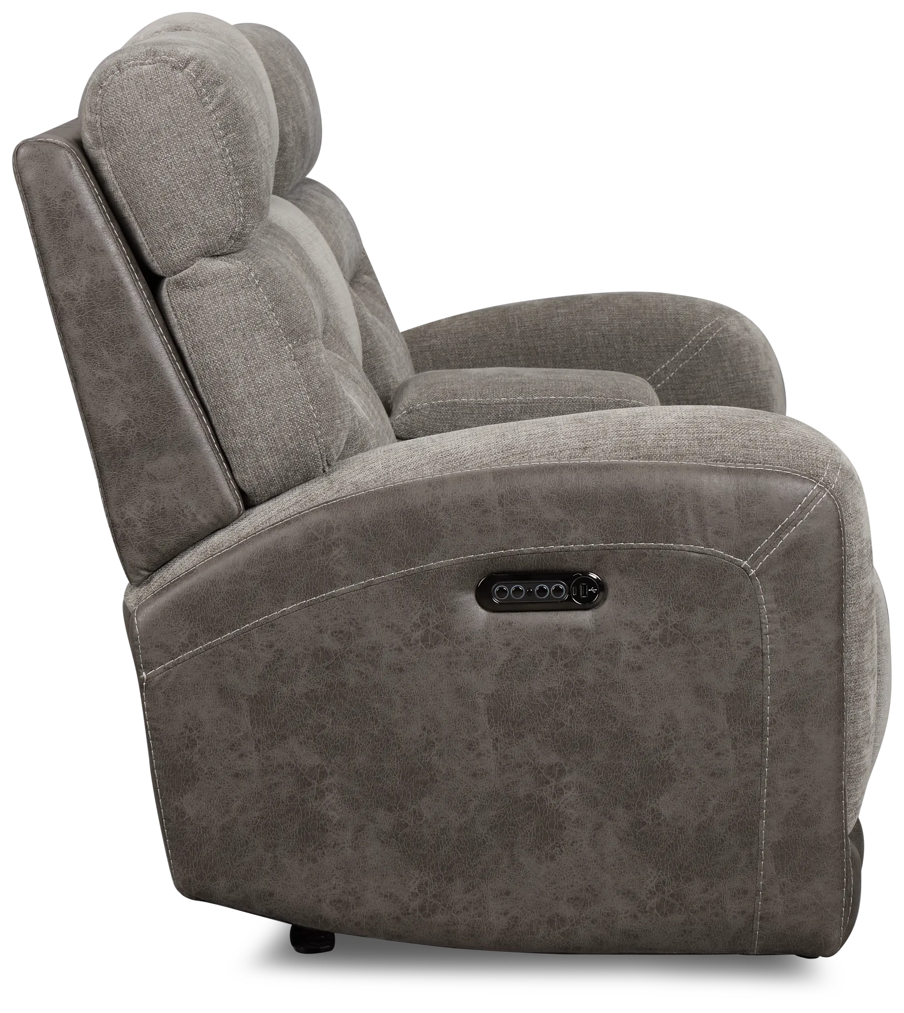 Travis Gray Fabric Power Reclining Console Loveseat
