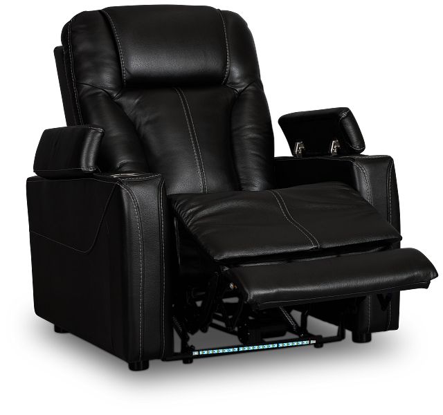 Optimus Black Lthr/vinyl Power Recliner