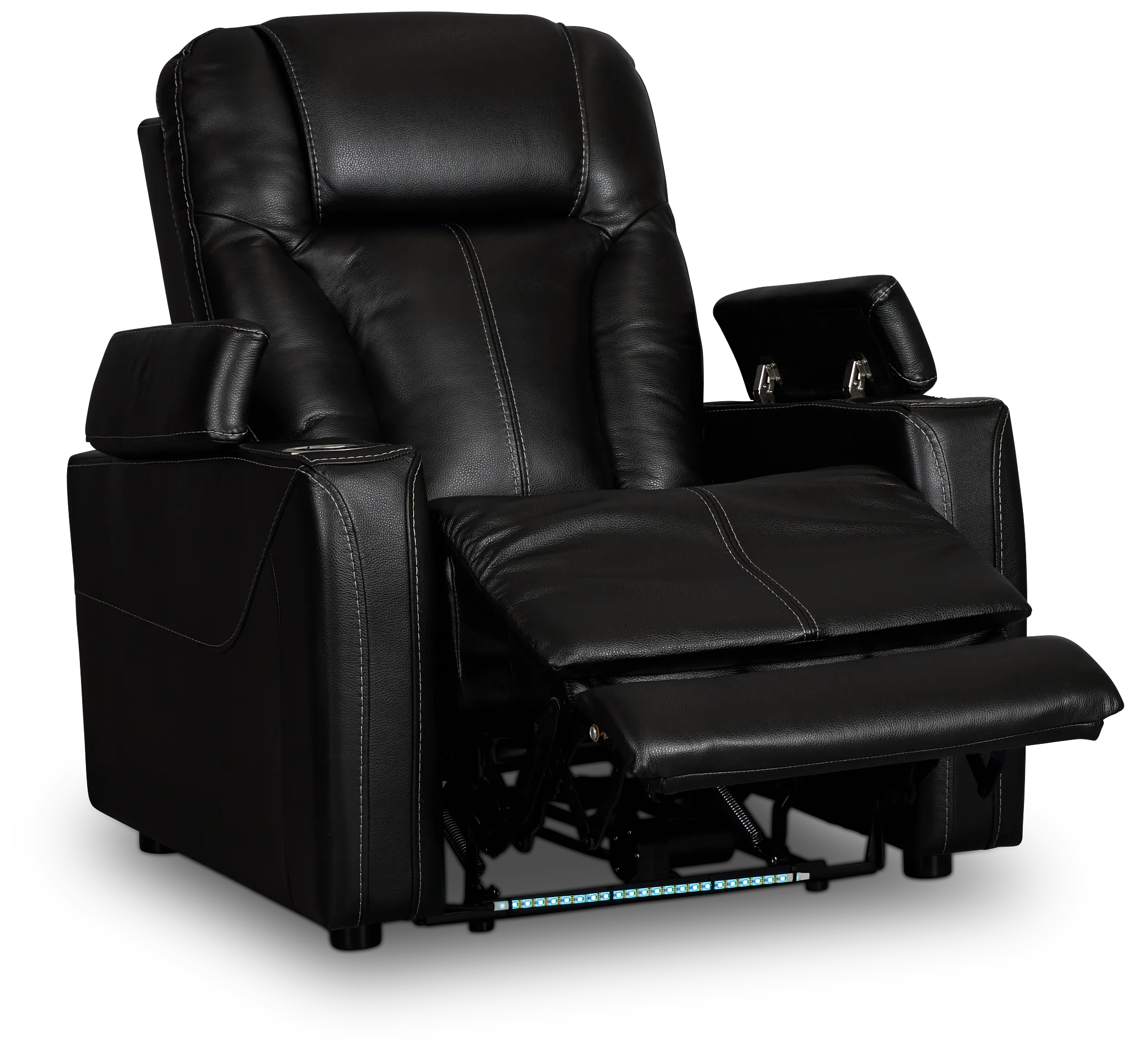 Optimus Black Lthr/vinyl Power Recliner