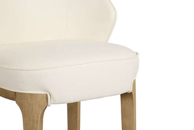 Libby Whitemicro 24" Upholstered Barstool