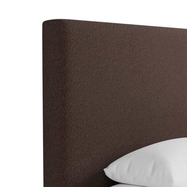 Grayton Elite Dark Brown 54" Upholstered Platform Bed