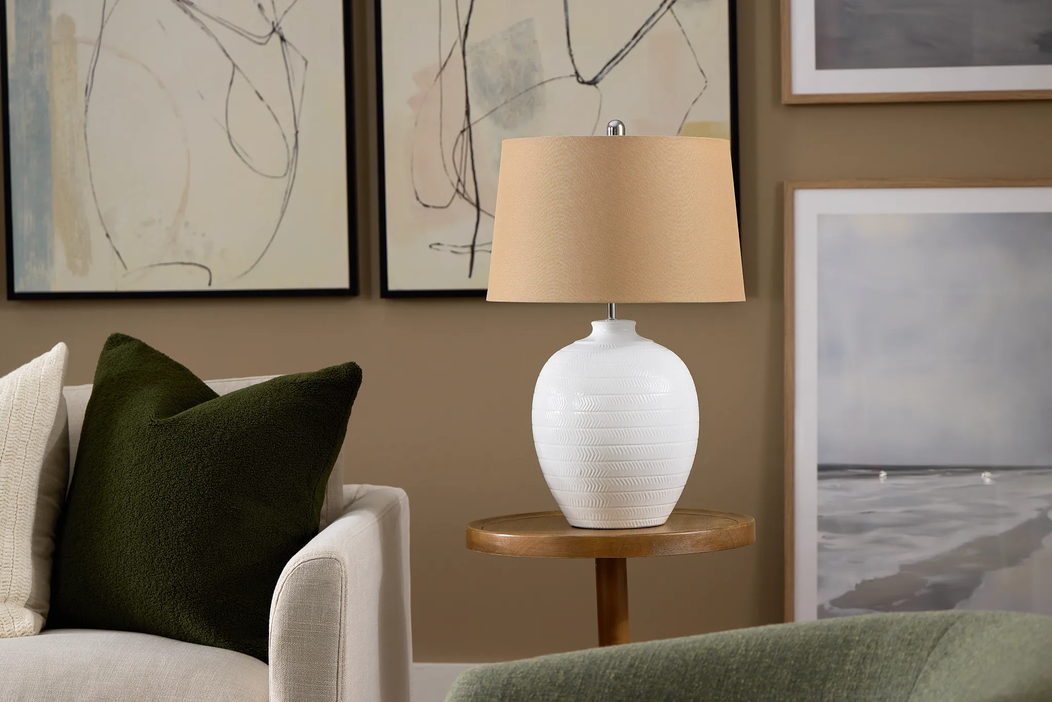 Casper Light Beige Table Lamp