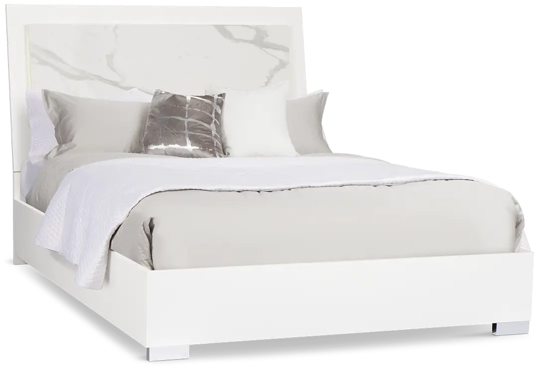 Modena White Platform Bed Modena White Platform Bed