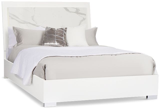 Modena White Platform Bed