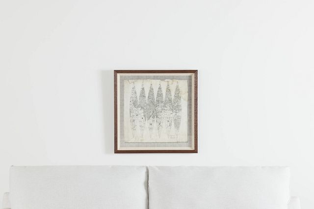 Globe Light Gray Framed Wall Art