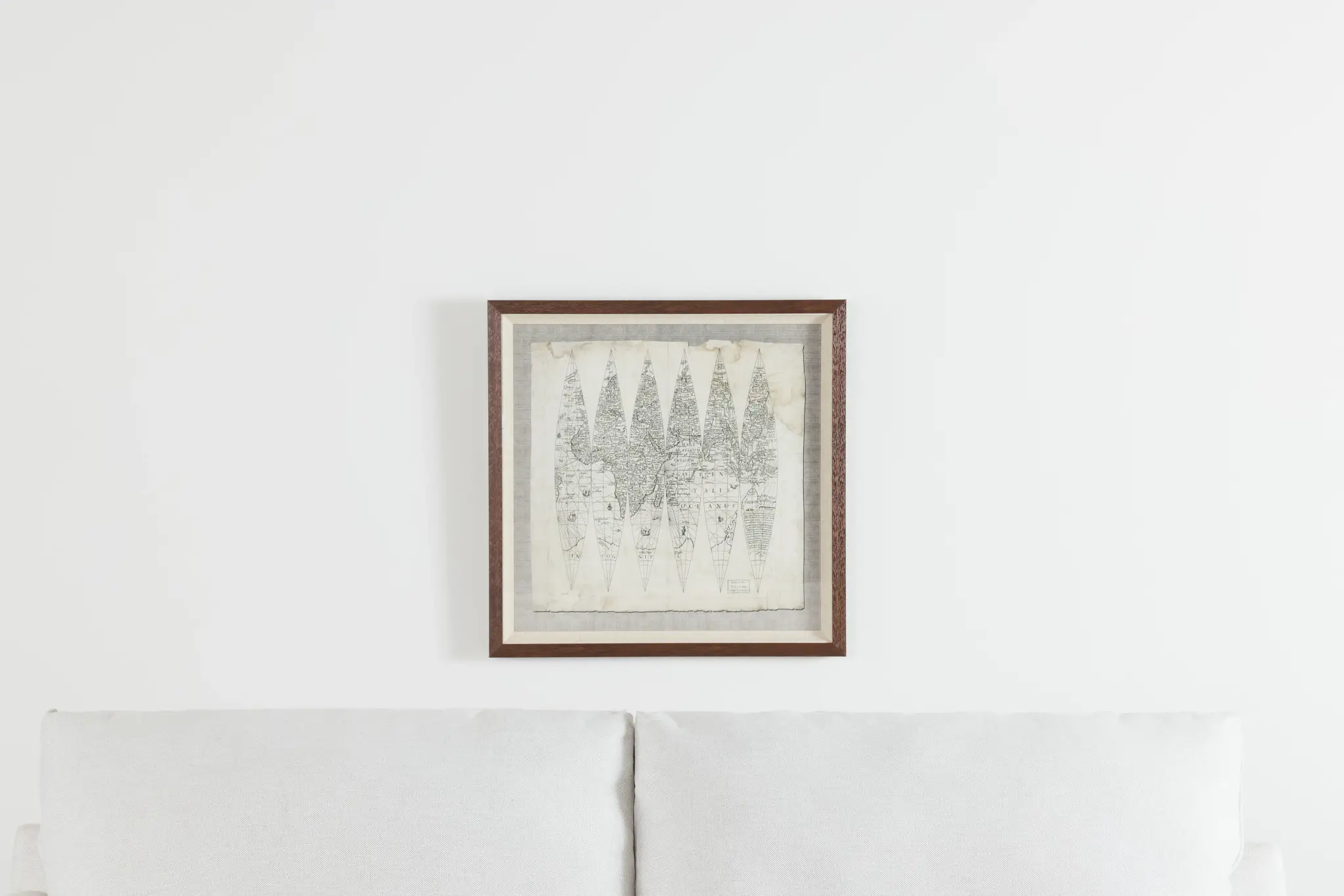 Globe Light Gray Framed Wall Art Globe Light Gray Framed Wall Art
