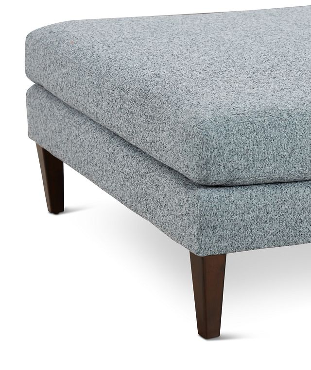 Morgan Teal Fabric Cocktail Ottoman With Wood Legs (2)