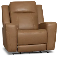 Colton Brown Micro Power Recliner With Power Headrest
