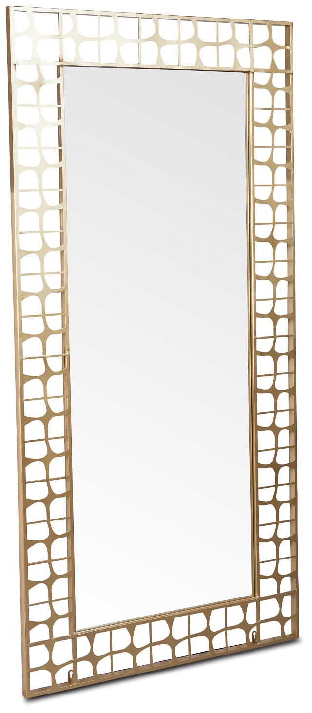 Kelby Gold Metal Floor Mirror