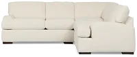 Alpha White Fabric Small Two-arm Sectional