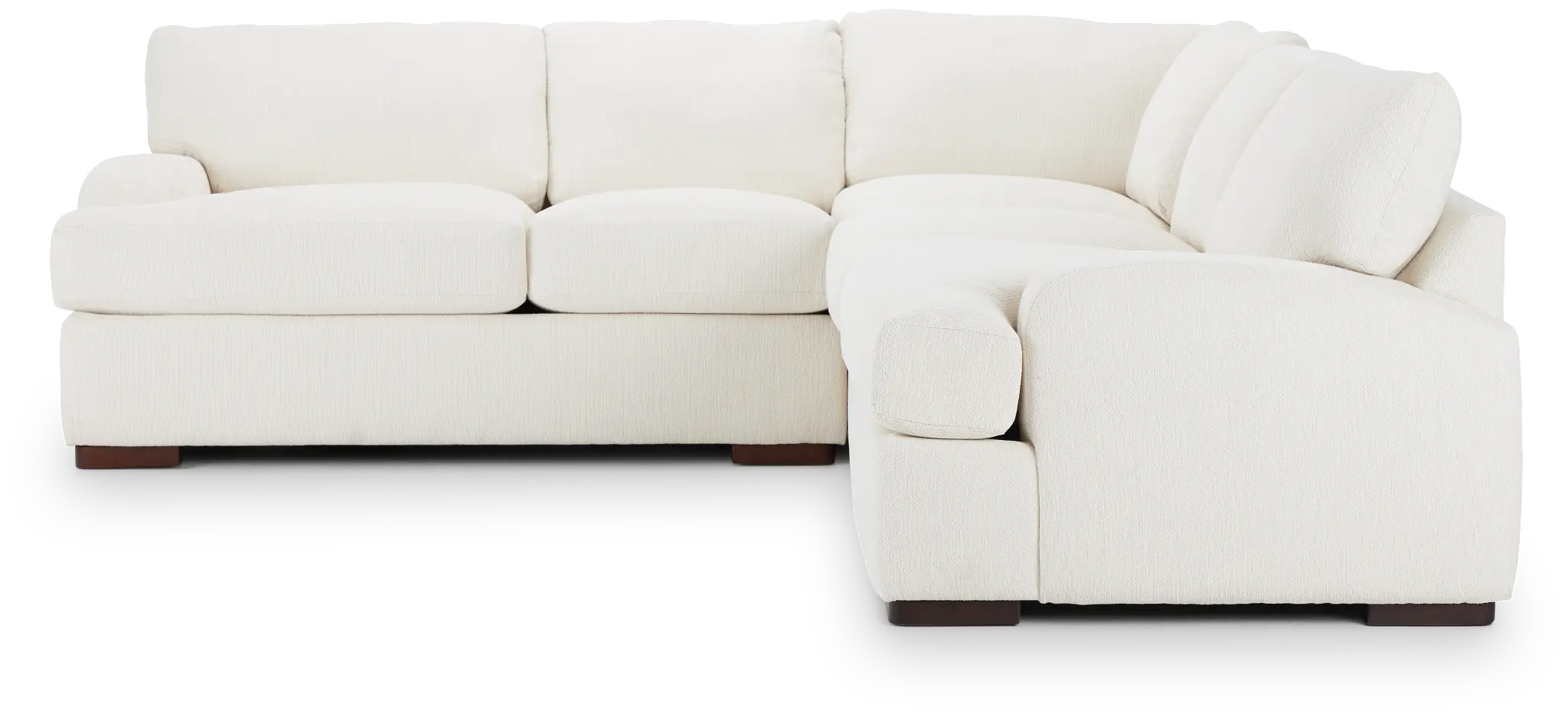 Alpha White Fabric Small Two-arm Sectional Alpha White Fabric Small Two-arm Sectional