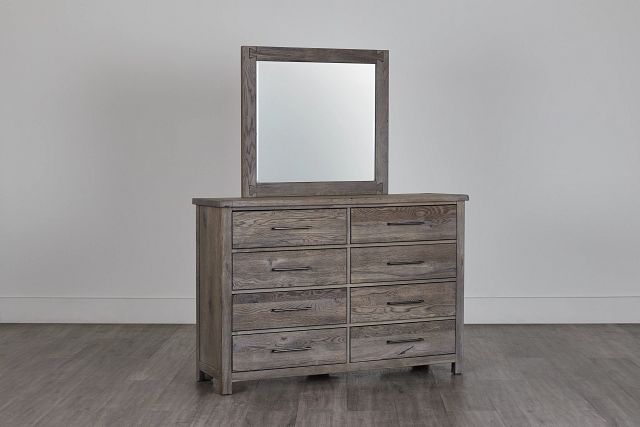 Salt Lake Gray Dresser & Mirror