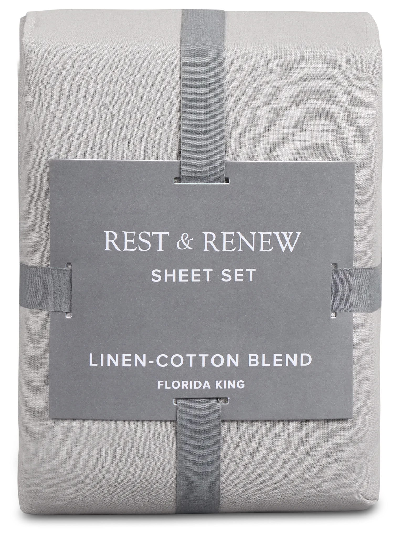 Rest & Renew Linen Blend Gray Sheet Set