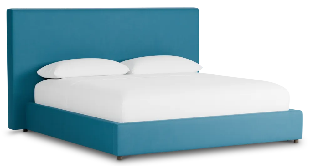 Grayton Joya Teal 54" Upholstered Platform Bed