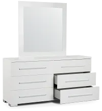 Verona White Dresser & Mirror
