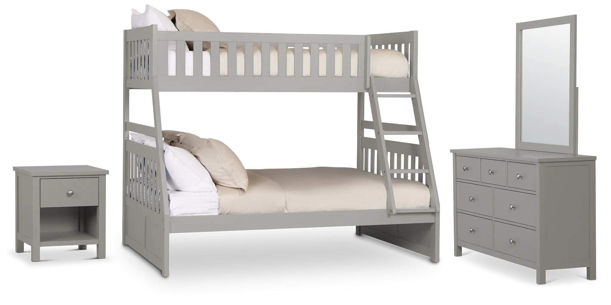 Charleston Gray Bunk Bed Bedroom