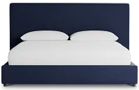 Grayton Joya Dark Blue 54" Upholstered Platform Bed