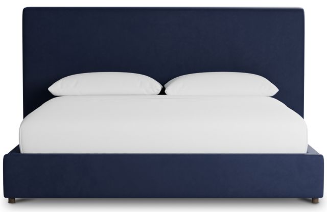 Grayton Joya Dark Blue 54" Upholstered Platform Bed