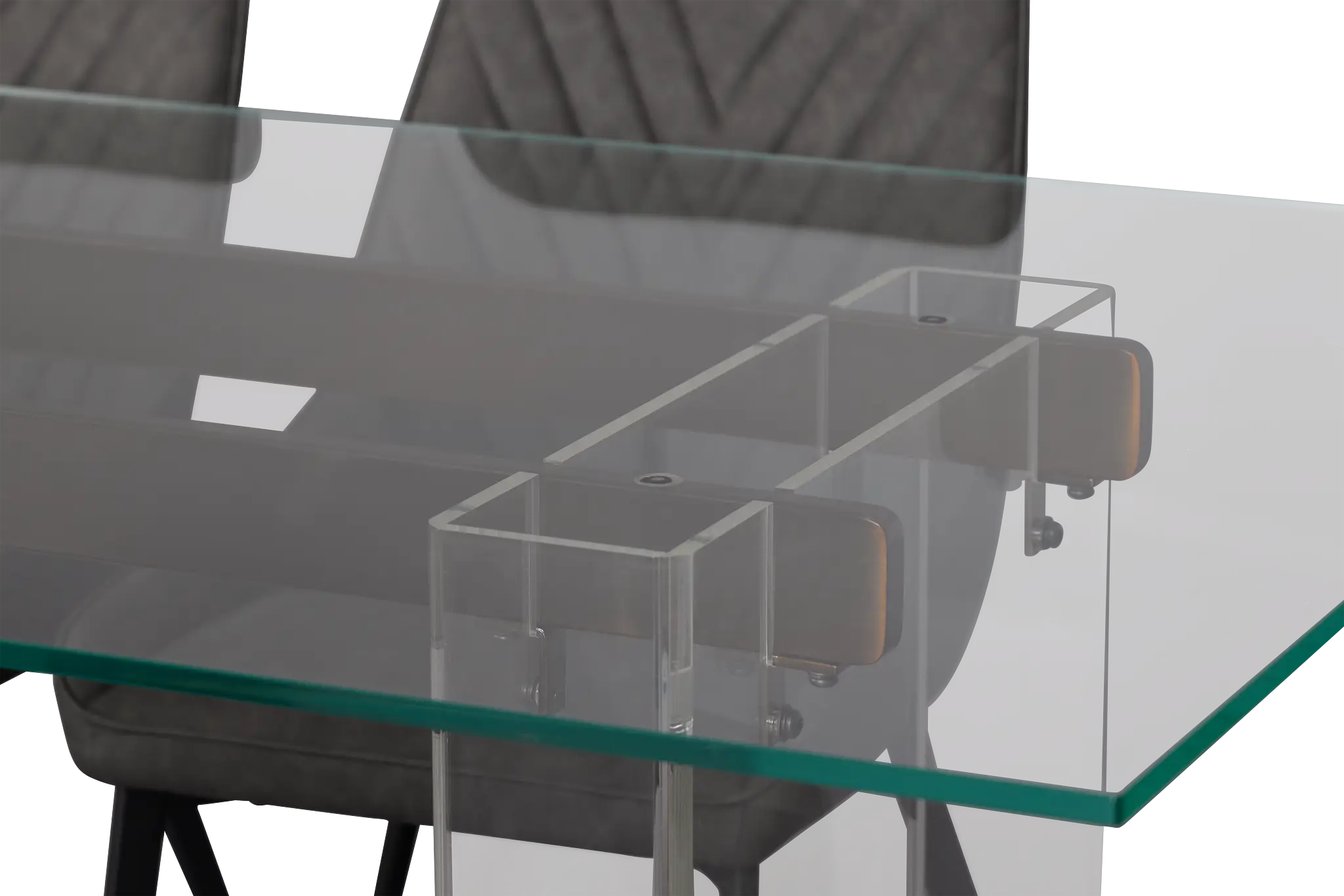 Avondale Glass Rect Table With 6 Upholstered Side Chairs Avondale Glass Rect Table With 6 Upholstered Side Chairs