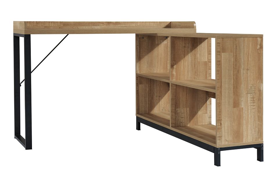 Gerdanet2 Light Tone L Desk Home Office Desks City Furniture