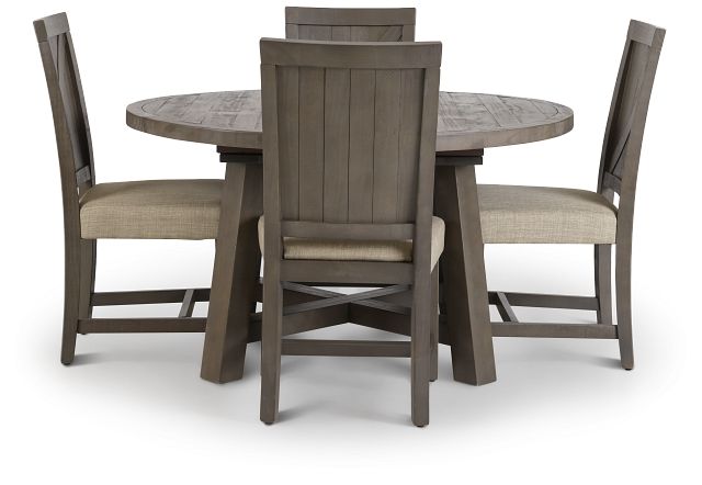 Taryn Gray Round Table & 4 Wood Chairs (0)