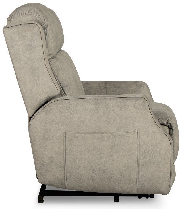 Harris Light Gray Micro Power Lift Recliner