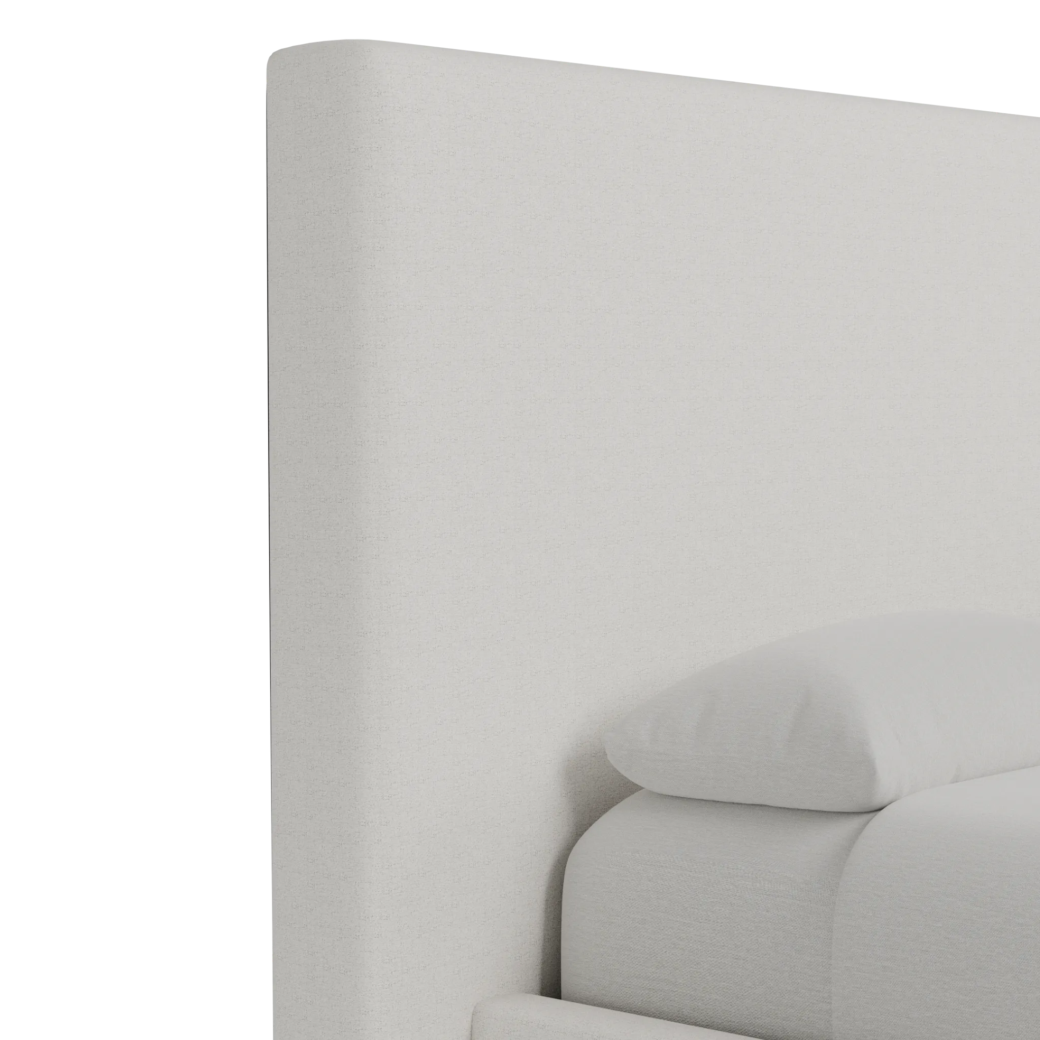Grayton Natural Beauty Beige 54" Upholstered Platform Bed