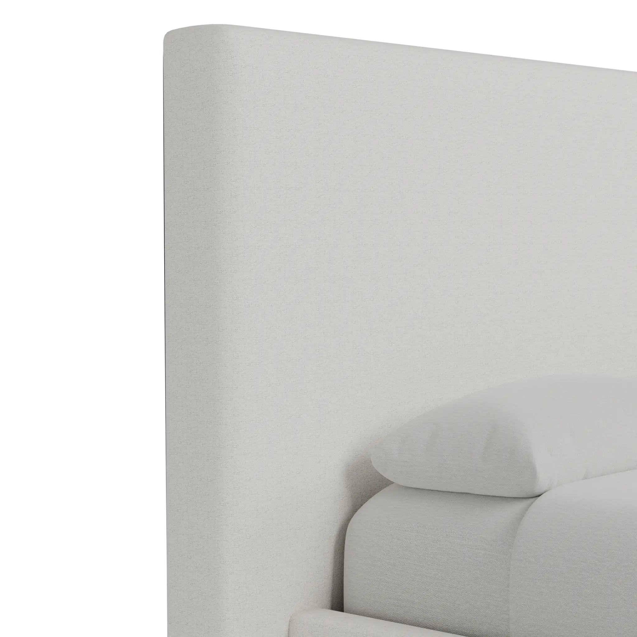 Grayton Natural Beauty Beige 54" Upholstered Platform Bed Grayton Natural Beauty Beige 54" Upholstered Platform Bed