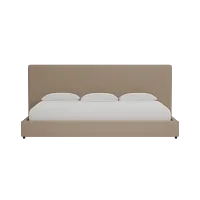 Grayton Merino Brown 54" Upholstered Platform Bed