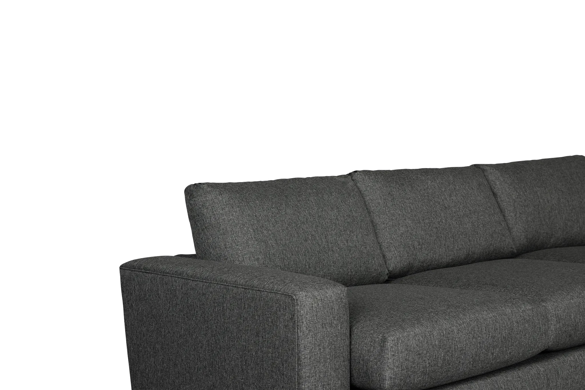 Brantley Dark Gray Fabric Small Two-arm Sectional