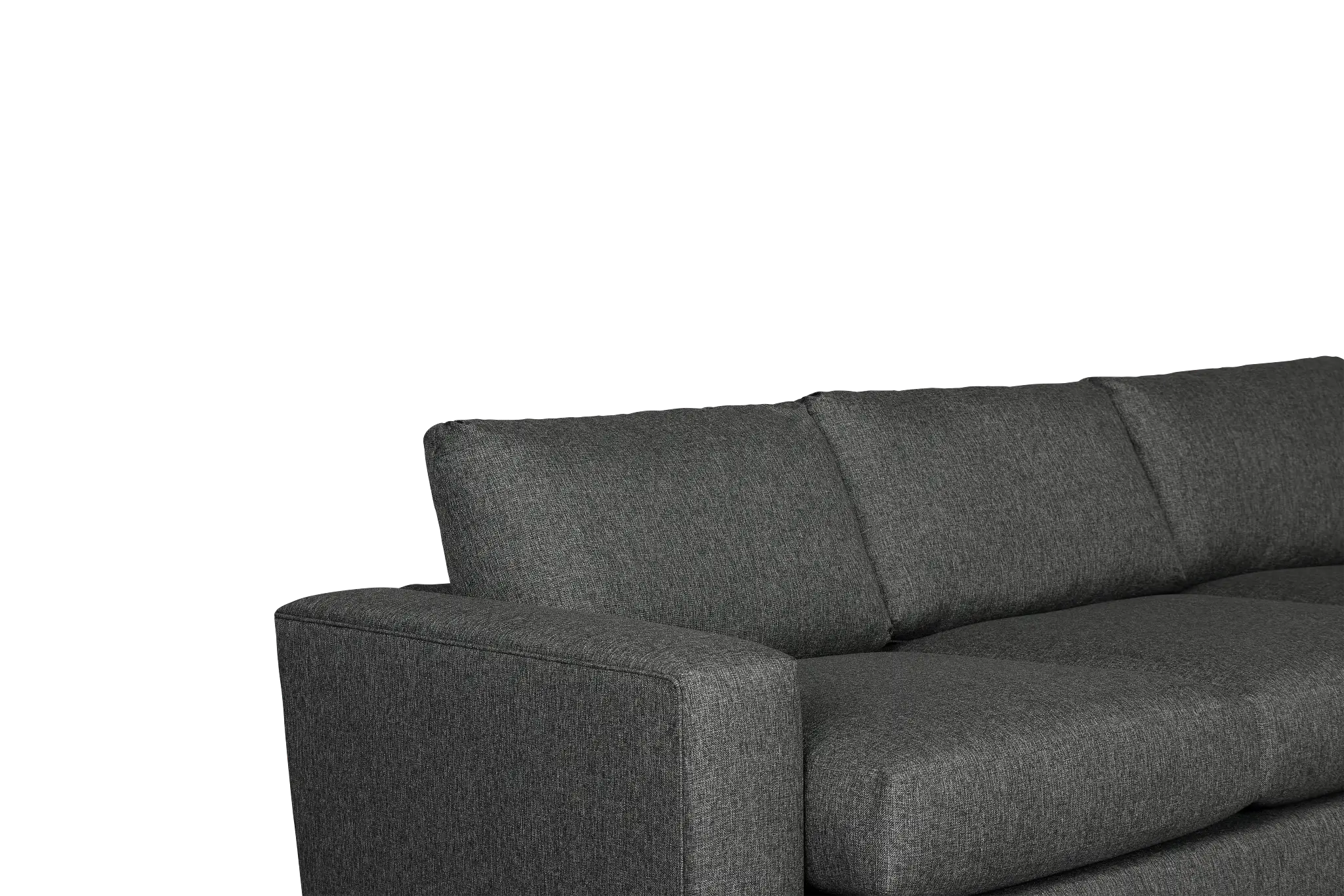Brantley Dark Gray Fabric Small Two-arm Sectional Brantley Dark Gray Fabric Small Two-arm Sectional