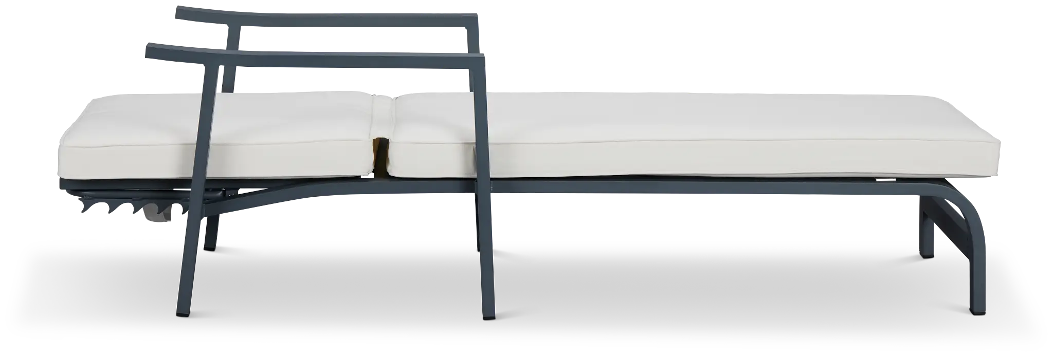 Bahama Gray White Cushioned Chaise Bahama Gray White Cushioned Chaise