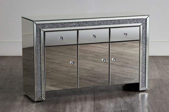 Belinda Silver Mirrored Cabinet