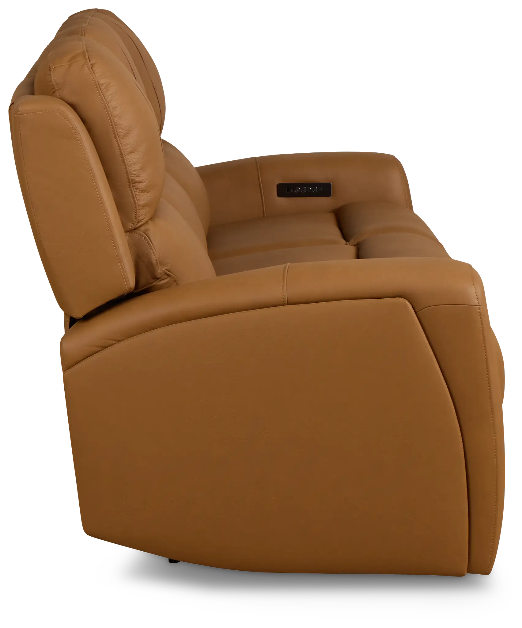 Summit Light Brown Lthr/vinyl Power Reclining Sofa W/ Power Headrest Summit Light Brown Lthr/vinyl Power Reclining Sofa W/ Power Headrest