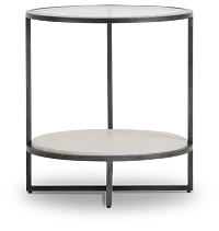 Harlow Glass Chairside Table