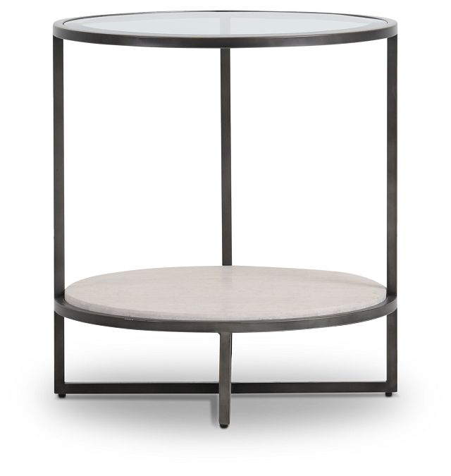 Harlow Glass Chairside Table