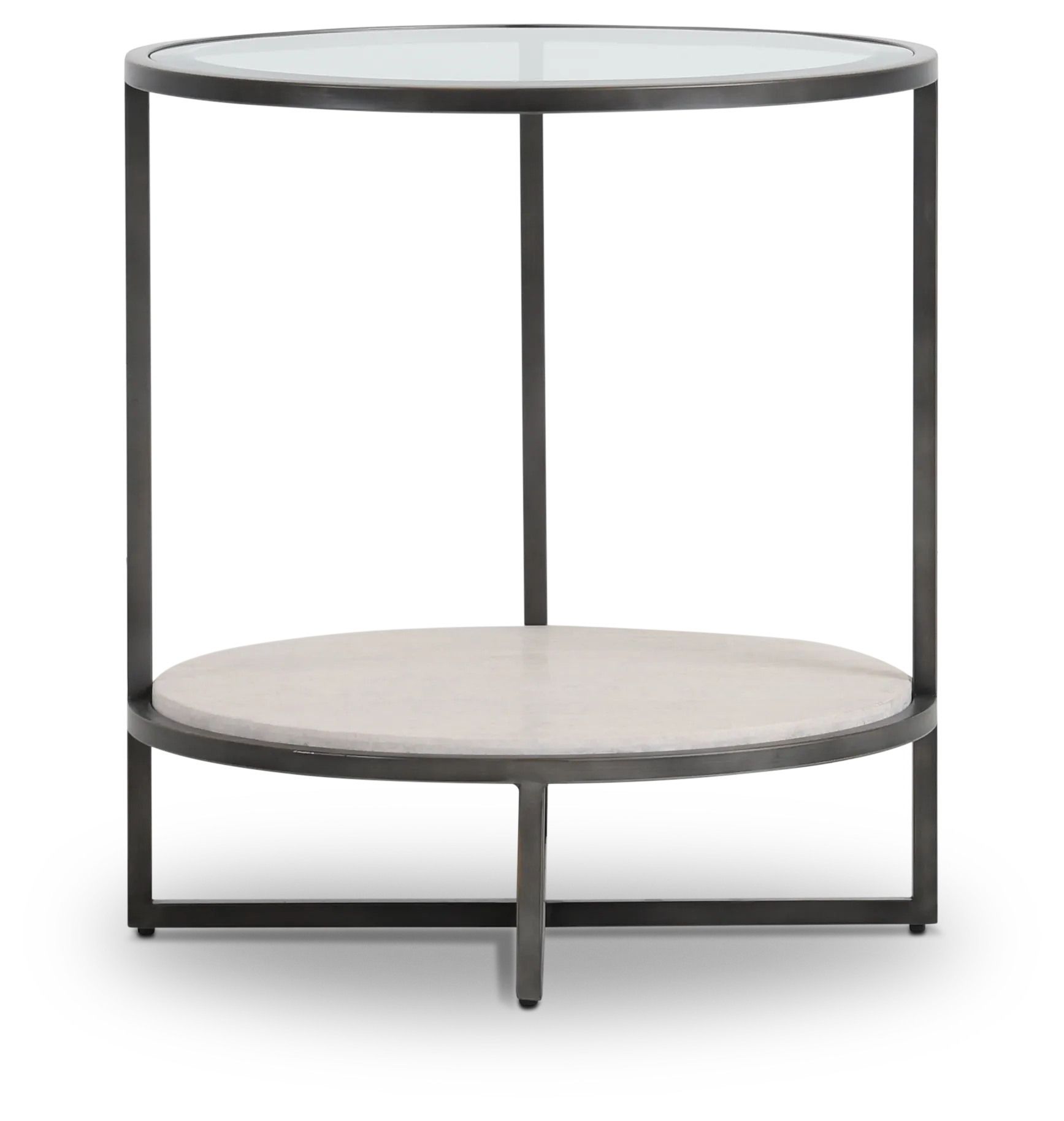 Harlow Glass Chairside Table
