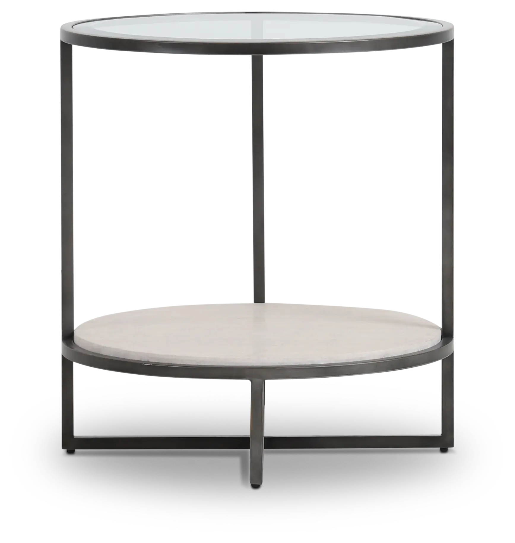 Harlow Glass Chairside Table Harlow Glass Chairside Table