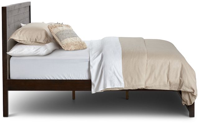 Seattle Dark Tone Wood Platform Bed