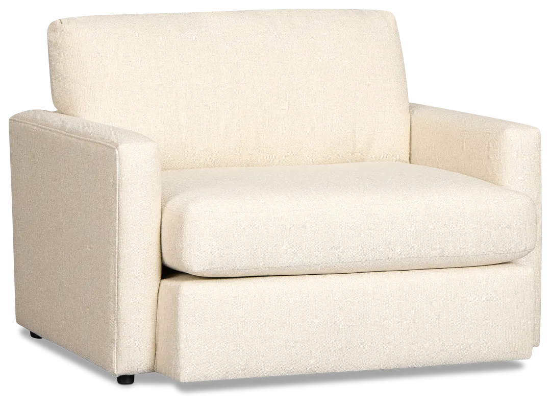 Maxwell Light Beige Fabric Oversized Chair
