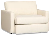 Maxwell Light Beige Fabric Oversized Chair